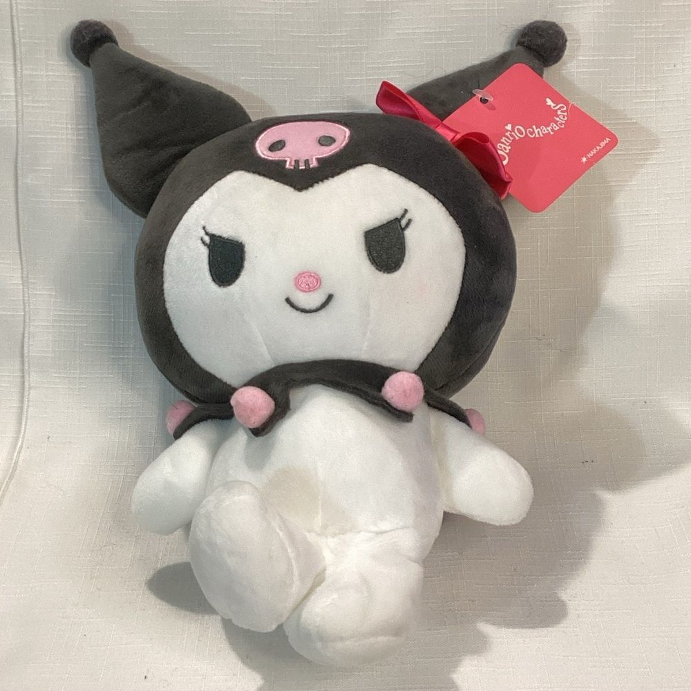 Sanrio Cinnamoroll 2023 Black and White Plush with Pink Skull Accents with Tag